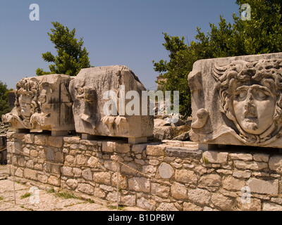 Fries der Medusa - Tempel des Apollo, Didim, Türkei Stockfoto