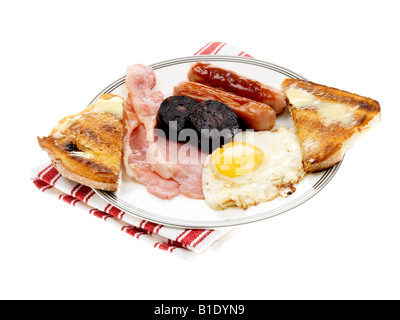 Komplettes warmes englisches Frühstück Stockfoto