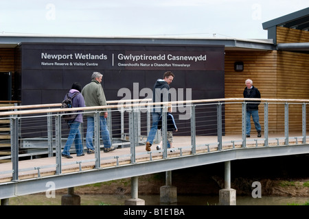 Newport Feuchtgebiete Nature Reserve und Visitor Centre Gwent Ebenen Newport Stockfoto