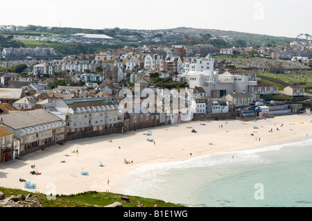 Porthmeor beach "St. Ives" in Cornwall Großbritannien Stockfoto