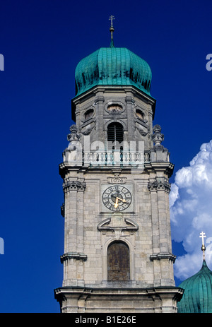 St. Stephen's Cathedral, der passauer Stephansdom, Dom, Domplatz, alte Stadt, die Altstadt, Stadt Passau, Passau, Niederbayern, Deutschland, Europa Stockfoto