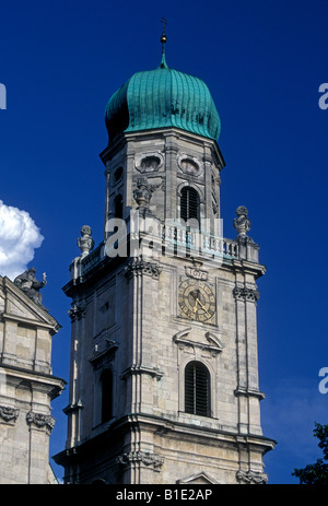 St. Stephen's Cathedral, der passauer Stephansdom, Dom, Domplatz, alte Stadt, die Altstadt, Stadt Passau, Passau, Niederbayern, Deutschland, Europa Stockfoto