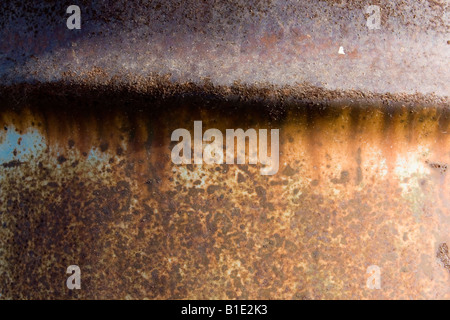 Rost auf metallischen Hintergrund Stockfoto