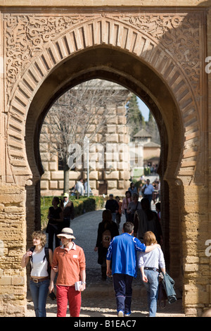 Puerta del Vino (Wein Tor), Alhambra, Granada, Spanien Stockfoto