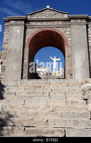 Alten Yungay/Yungay Viejo, wo ein Erdbeben und Erdrutsch 25.000 Menschen im Jahr 1970 in der peruanischen Region Ancash begraben. Stockfoto