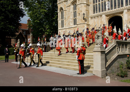 Sankt-Georgs Kapelle West Tür Eingang Windsor Castle Stockfoto