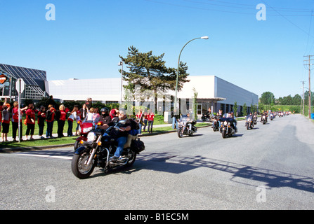 Kanadas Motorradtour für Papa, Prostata-Krebs zu bekämpfen statt in Vancouver British Columbia Kanada - 31. Mai 2008 Stockfoto