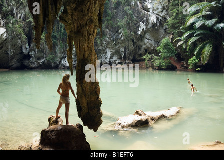 Dschungel Lagune - Railay, Provinz Krabi, THAILAND Stockfoto