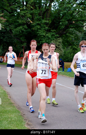 Internationalen Geher in Leamington Spa, Großbritannien Stockfoto