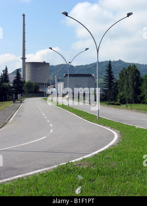 Italien, Piemont, Trino Vercellese, Enrico Fermi Kernkraftwerk Stockfoto