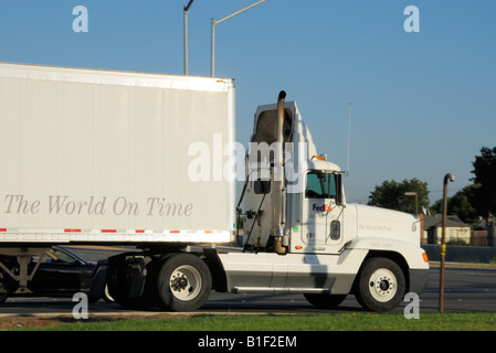 FedEx weltweit pünktlich, USA Stockfoto