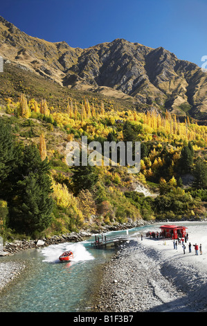 Shotover Jetboat Shotover River Queenstown, Südinsel Neuseeland Stockfoto