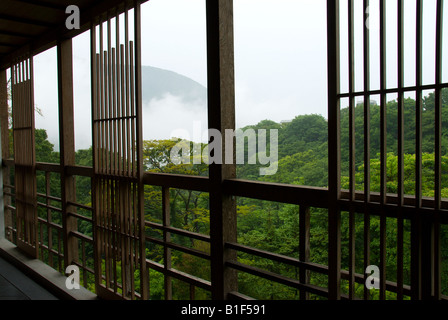 Blick von der Gora Kadan Ryokan, Japan Stockfoto