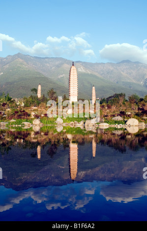 China Yunnan Provinz Dali Stadt drei-Pagoden-Tempel Stockfoto