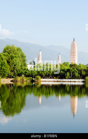 China Yunnan Provinz Dali Stadt drei-Pagoden-Tempel Stockfoto