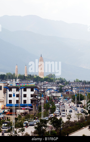China Yunnan Provinz Dali Stadt drei-Pagoden-Tempel Stockfoto