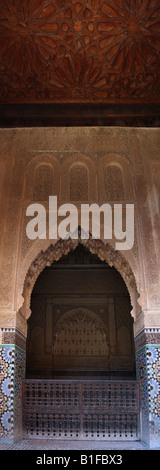 Innenansicht der Saadian Königsgräber in Marrakesch Stockfoto