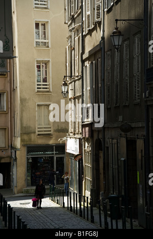 Stock Foto von einem typische Straßenszene in der Stadt Limoges Frankreich Stockfoto