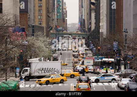 "Verkehr in New York USA 7. April 2008 Stockfoto