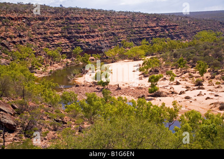 Fluss Kalbarri und Schlucht Westaustralien Stockfoto