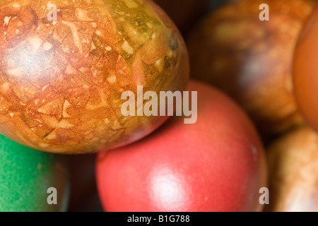 Gefärbte Ostereier Stockfoto