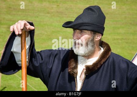 Mittelalterlichen Reich Schottlands authentischsten mittelalterlichen Reenactment-Gruppen aus späten Wikingerzeit early16th Jahrhundert, Schottland Stockfoto