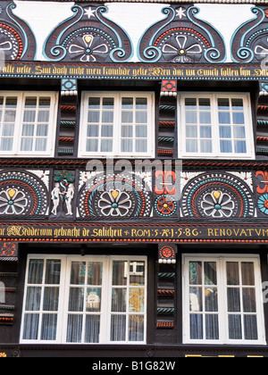 Alte halbe Fachwerkhaus Fassade Stockfoto