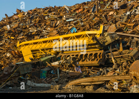 Schrott Eisen / Stahl sortiert für recycling und Versand nach China Stockfoto