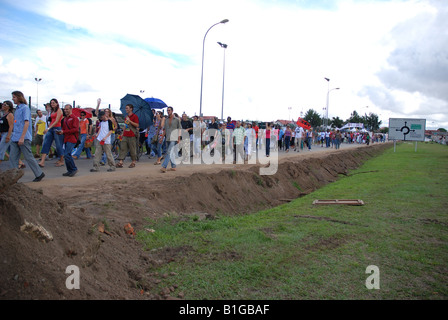 Lehrer streiken in St Laurent du Maroni französisches guyana Stockfoto