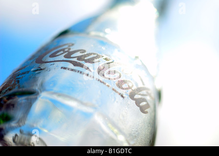 Coca-Cola Glasflasche Stockfoto