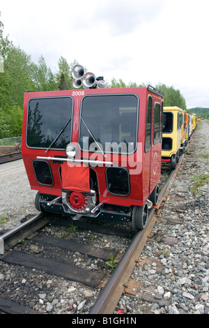 Benziner Raser am Bahnhof Talkeetna, Alaska, USA. Stockfoto