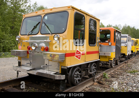 Benziner Raser am Bahnhof Talkeetna, Alaska, USA. Stockfoto