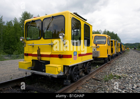 Benziner Raser am Bahnhof Talkeetna, Alaska, USA. Stockfoto