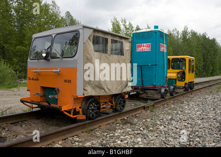 Benziner Raser am Bahnhof Talkeetna, Alaska, USA. Stockfoto