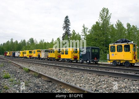 Benziner Raser am Bahnhof Talkeetna, Alaska, USA. Stockfoto