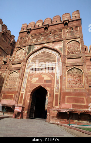 Das Rote Fort Agra Indien AKA Lal Qila Fort Rouge und Agra Fort Stockfoto