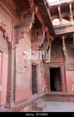 Das Schloss im Inneren des Red Fort Agra Indien AKA Lal Qila Fort Rouge und Agra Fort Stockfoto