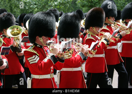 Grenadier Guards, Buckingham Palace, London, Trooping die Farbe Zeremonie, 14. Juni 2008 Stockfoto