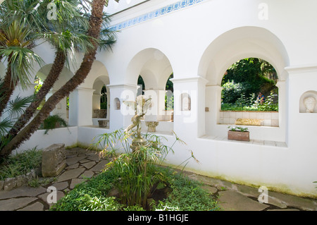 Skulptur in der Villa San Michele, ehemalige Wohnhaus des Autors Arzt Axel Munthe auf der Insel Capri im Golf von Neapel Italien Stockfoto