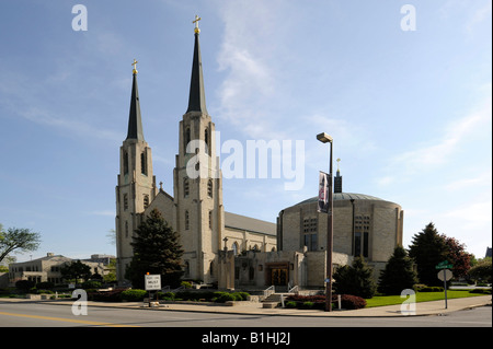 Kathedrale der Unbefleckten Empfängnis-katholischen Kirche in der Innenstadt von Fort Wayne, Indiana Stockfoto
