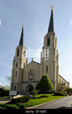 Kathedrale der Unbefleckten Empfängnis-katholischen Kirche in der Innenstadt von Fort Wayne, Indiana Stockfoto