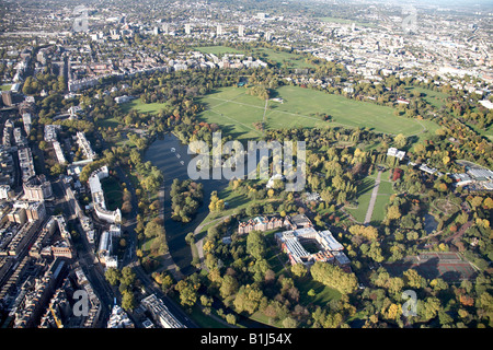 Luftbild Norden westlich von Bootfahren See Webster University Regents Park St John s Holz Primrose Hill Camden Town London NW8 N Stockfoto