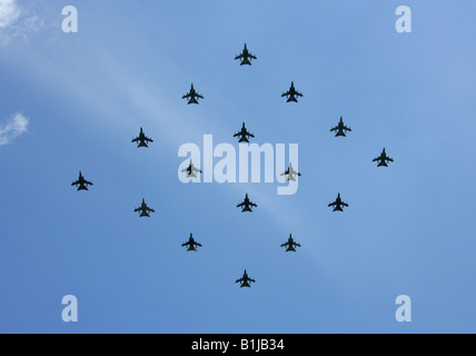 Air Display für den Geburtstag von Queens, Royal Airforce Überflug über die Mall, 14. Juni 2008 Stockfoto