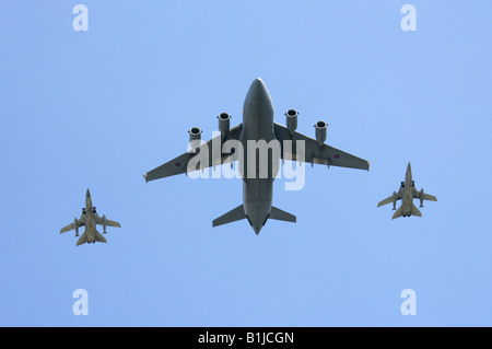 Air Display für den Geburtstag von Queens, Royal Airforce Überflug über die Mall, 14. Juni 2008 Stockfoto