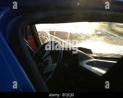 Fahrzeug in einen Unfall verwickelt Stockfoto