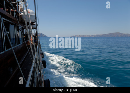 Segelboot in der Ägäis, Griechenland Stockfoto