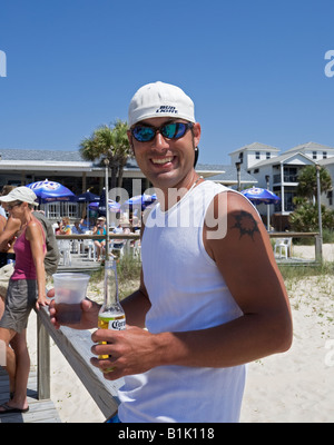 Blue Parrot Ocean Front Cafe auf St. George Island Florida Stockfoto