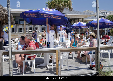 Blue Parrot Ocean Front Cafe auf St. George Island Florida Stockfoto