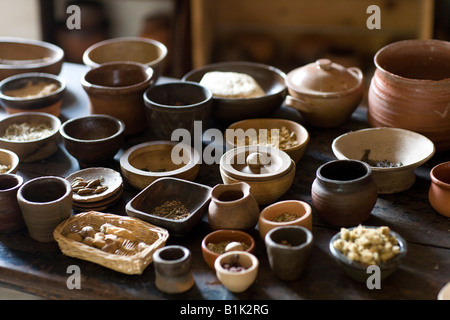 Kochutensilien in Tudor Tagen verwendet Stockfoto