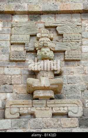 Schnitzen in Copan Museum, Copan Ruinen, Copán, Honduras, Mittelamerika Stockfoto